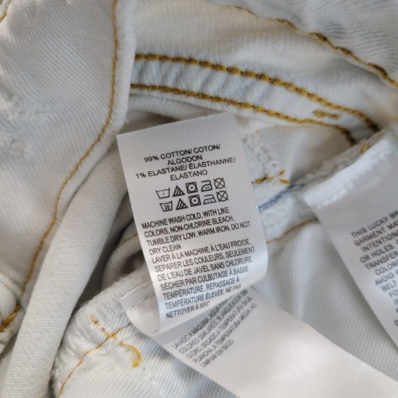 Lucky Brand Jeans Women 0 Blue Relaxed Taper Normcore Distressed Casual Grunge - Picture 6 of 11